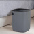 鲁识垃圾桶办公室厨房卫生间大容量纸篓独立压圈垃圾箱10L压纹款静谧灰