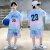 DPQA361官方aj儿童装男童夏装套装2024新款夏季篮球服男NＩKＥ 蓝色 120cm(120cm)