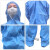 猪场养殖防护服 一次性防护工作服连体带帽隔离防尘污涂料油漆无 PP连帽不连脚(蓝/白) XL