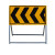 定制前方道路施工警示牌 施工架 告示牌 公路施工标牌 安全标志牌 黄XZ 框架1X1版面1X0.5