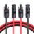 太阳能光伏电缆1.5/2.5/4/6MM2平方线太阳能光伏板连接线带双MC4 2.5平方红黑各5米+MC4双头