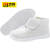 百舸 防静电棉鞋 加绒保暖PVC底工作鞋 白色高帮36码 BG-ZB-2689-1