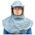 1083耐酸碱面罩头罩1083防化学品液体水飞溅防尘头罩劳保防护面具 灰色耐酸碱头罩+防雾剂