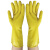 牌工业乳胶手套加厚牛筋橡胶洗碗家务防水清洁手套5双 5双可以混尺码 XL