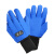 耐低温防液氮防冻手套实验LNG冷库干冰防寒保暖手套加厚防水蓝色 蓝色 均码
