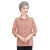 碧青棠50-70岁老年人衣服妈妈装矮个子奶奶装长袖衬衫中女装老人春装妈 红色 XL
