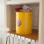 dulton金属垃圾桶铁皮厨房客厅杂物收纳桶套装带盖圆桶定制 黄色 3.5L 直径18.5*高24cm