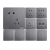 德力西墙壁开关插座五孔暗装面板822拉丝灰色16a五孔面板3孔单双 双USB 五孔