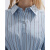 唐可娜儿（DKNY）【优雅都市】撞色条纹半开襟腰带衬衫式长袖连衣裙2024春夏 蓝条纹 S