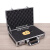 万迪诺铝合金手提工具箱 精密设备仪器箱 证件收纳文件保险密码箱 黑色箱填充棉42x32x14cm