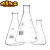 申玻玻璃三角烧杯烧瓶125/250/500ml锥形刻度烧杯量杯加厚耐高温 100ml