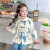 迪士尼（Disney）女童衬衣长袖2024新款春季洋气时髦小女孩中国风宝宝衬衫儿童外套 蓝色 90cm
