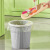 安达通 压圈垃圾桶 加厚塑料客厅厨房浴室大容量大口径无盖垃圾桶 灰色大号