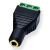 双下（SUAXUA）3.5mm免焊音频接头三节双声道立体声AUX耳机插头转3pin绿色端子母头2个装 SX-LA123