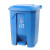垃圾桶带盖脚踏式垃圾桶厨房垃圾桶大号制造业商用垃圾桶长方形分 100升灰色特厚新料+垃圾袋2包