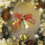 隽然 圣诞花环节日圣诞节滕条场地布置道具花圈装饰品门挂 红球白边铃铛加灯款（直径60cm）