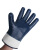 浸胶耐油挂手套蓝大口耐用防油蓝丁腈帆布作业加厚 蓝色磨砂手套(10双) XL