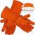 长款电焊手套焊工焊接烧焊隔热钢厂工业劳保防护手套 40cm橘黄色(双层内衬) 均码