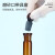 湘玻 容量瓶玻璃加厚定量瓶定容瓶A级可过检透明棕色磨口具塞耐高温实验室 【透明】200mL 1个