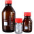 加厚玻璃GL45蓝盖试剂瓶密封化学实验瓶耐腐蚀样品瓶红盖四氟垫瓶 棕色100ml红盖+四氟垫
