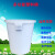 加厚圆桶塑料白桶大号级储水桶塑胶垃圾桶带盖圆桶大水桶 400L桶+盖白色