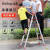 标沐多功能家庭脚踏加厚家用折叠人字梯简易6步梯5步方便 常规款0.8米