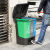 户外分类垃圾桶三合一脚踏商用户外环卫小区垃圾干湿分离加厚带盖 30L（绿+灰+蓝）厨余+其他+可回收