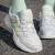 Adidas阿迪达斯女鞋夏季新款老爹鞋运动鞋缓震透气休闲鞋耐磨训练跑步鞋 GW2995/白/浅黄 36.5