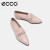 爱步（ECCO）单鞋女 新款法式小皮鞋舒适一脚蹬真皮乐福鞋 型塑214243 裸粉色21424301118(牛皮) 35