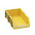 工创优品 零件盒组合式塑料加厚斜口收纳物料零散螺丝盒仓储货架盒R7黄色 600*400*220mm