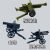 第三方军事武器装备兼容乐高积木人仔拼装塑胶加特林重机枪玩具 大马克+山炮+九二四