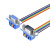 定制DB9串口线 彩色排线 db9杜邦线DB9公对母压接排线 一对一接线 蓝色 0.