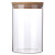 大小号高硼硅透明玻璃瓶茶叶杂粮收纳储物样品展示盒密封装饰 直径10厘米高20厘米+竹盖子 (1