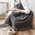 围裙棉麻式日式时尚女兜个性连衣亲子花店工作厨房麻双肩加长款过膝 燕麦色-加长-有袋