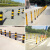 定制适用于道路活动铁立柱钢管警示柱反光地桩分道隔离桩路障柱防 铁链条