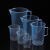 适用塑料量杯50ml-5000ml毫升量杯加厚材质量筒烧杯带刻度容量瓶 1000ML (1只)