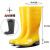 厂鞋高长筒雨鞋白色厨房耐磨防滑工业雨靴防汛水鞋 603黄色 36