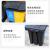 阿诺欣（ANUOXIN）脚踏式垃圾桶带盖 20L 双桶蓝可回收+红有害国标
