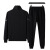 安巧象 男士套装春季外套青年跑步休闲商务运动服两件套装 开衫黑色 4XL 