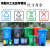 大号平口垃圾分类垃圾袋一次性可降解加大社区物业四色厨余塑料 蓝色可回收物90X11050只
