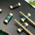 维央放筷子的托架筷架子家用北欧日式枕形筷子架酒店筷 绿金筷架 4个装
