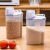 杂粮收纳盒家用五谷粮食储物罐米桶厨房食品储存装豆子塑料密封罐 透明手2个装 密封刻度控量