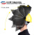 高空作业电焊面罩氩弧焊变光头戴式插配安全帽面屏电焊帽焊工 蓝安全帽+真彩变光插槽式