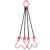 起重链条吊索具组合小孔吊钩吊装工具吊具吊环G80锰钢链条 0.3吨2米1钩