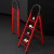 梯子折叠爬梯室内加厚人字梯多功能楼梯轻便不锈钢伸缩扶梯凳 加厚碳钢-防滑5步梯红 超稳固强