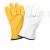 软羊皮老保电焊手套二保焊隔热防护手套搬运工作防护 白色 右手1只
