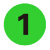 安赛瑞 耐磨库位编号地贴（数字）货架编号地贴标识 货位编号地贴 绿底黑字 直径12cm 9Z06579