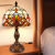 阿尤布卧室床头台灯浪漫复古现代玻璃调光小夜灯具 蜂鸟直径20厘米台灯 按钮开关