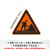 施工三角标志牌道路交通高速国道前方施工结束提示牌国标橙铝反光 1.5上槽110三角(施工)