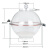 塑料真空干燥器150mm 250mm 300mm 400mm双抽阀 带压力表 实验室透明干燥器干燥皿 pc--400mm干燥器1台(不含泵)